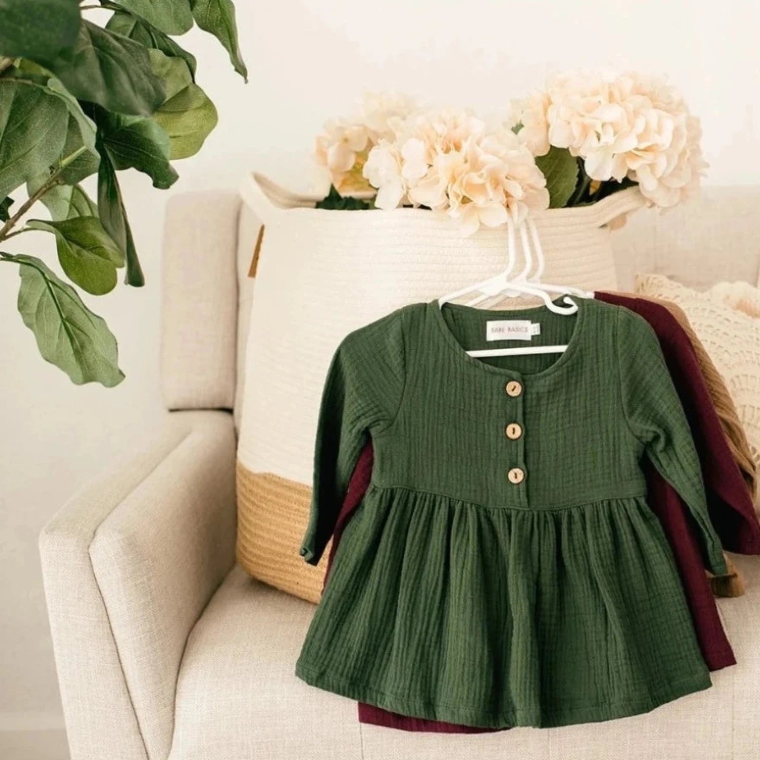 Emerald Cotton Baby Dress